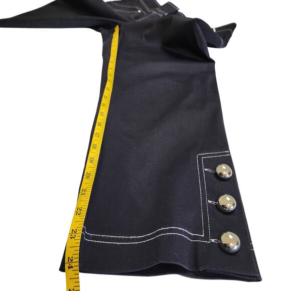 Cache Womens Vintage Cropped Pants Size 6 Black Y2K Grunge Streetwear - Picture 12 of 13